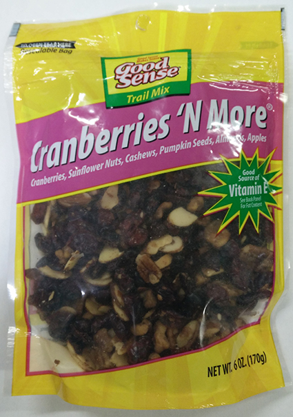 Waymouth Farms, Inc. Issues an Allergy Alert on Undeclared Pecans, Walnuts, Milk and Soy in Good Sense Cranberries ‘N More